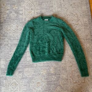 Sunday Best Fuzzy Teal Sweater